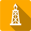 CSG图标描绘的白色塔与火焰上的橙色方块