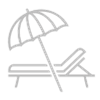 图标显示一个游泳池椅和沙滩伞